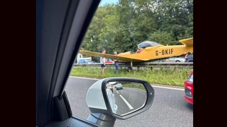 UK Plane Crash-Landing Video: Aircraft Makes Emergency Landing on Busy Road in Cheltenham, None Hurt