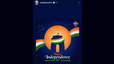 David Warner Wishes India on 77th Independence Day With Instagram Story