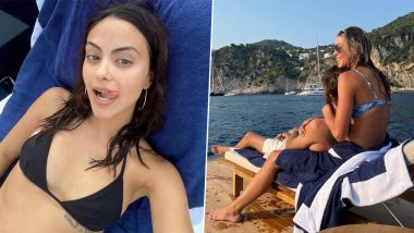 Camila Mendes Looks Stunning in a Black Halter Neck Bikini Set As She Enjoys Her Italy Vacation (See Pics)