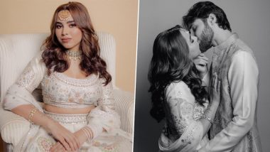 Aaliyah Kashyap-Shane Gregoire Engagement: Anurag Kashyap’s Daughter Shares a Kiss With Her Fiancé in Sweet and Charming Photos From Ceremony (View Pics)