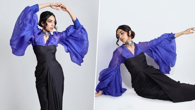 Sobhita Dhulipala is a Stunner in Blue Organza Shirt Paired With Strapless Black Bodycon Dress (See Pics)