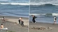Woman Leaves Garbage Bag on the Beach After Making Videos of Cleaning, Netizens Call It 'Trashy Behaviour' (Watch Video)
