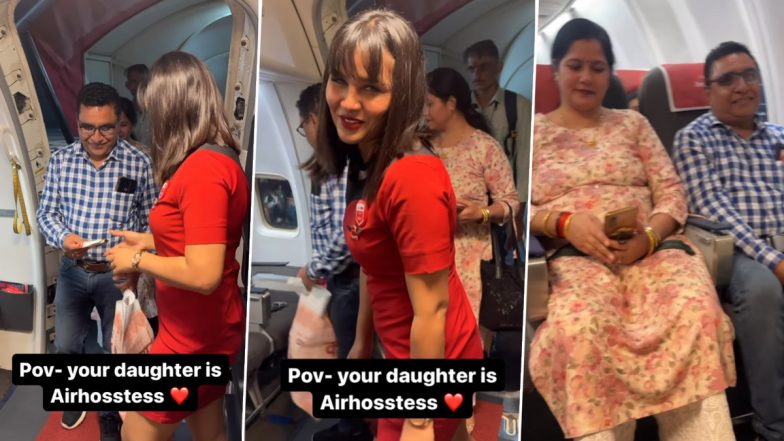 Air Hostess Welcomes Parents in Flight, Wholesome Video Goes Viral (Watch)