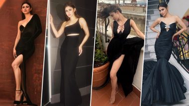 Mouni Roy's Wardrobe Has Some Gorgeous Black Outfits; Check Out Our Favourites!