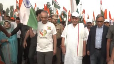 Independence Day 2023 Celebrations in Jammu and Kashmir: LG Manoj Sinha Flags Off ‘Tiranga Rally’ in Srinagar To Celebrate Azadi Ka Amrit Mahotsav (Watch Video)