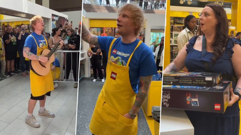 Ed Sheeran Turns Brick Specialist at Lego Store in Minnesota, Takes Fans by Surprise (Watch Video)