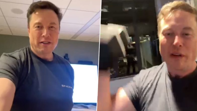 Elon Musk Holds Live Video Test on X With His Team, Shows Off Weight Lifting Skills (Watch Video)