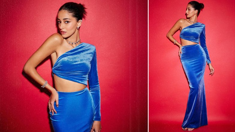 Ananya Panday Shines in Blue Bodycon Cut-Out Dress For Dream Girl 2 Promotions