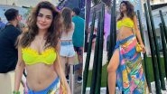 Avneet Kaur Is Ready To Party at Ushua&iuml;a Ibiza! Tiku Weds Sheru Actress Dresses Up in Bright Yellow Frill Bikini and Colourful Sarong Skirt (View Pics)