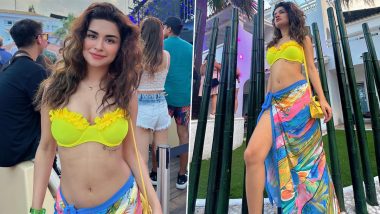 Avneet Kaur Is Ready To Party at Ushuaïa Ibiza! Tiku Weds Sheru Actress Dresses Up in Bright Yellow Frill Bikini and Colourful Sarong Skirt (View Pics)