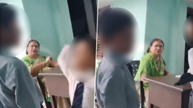 Uttar Pradesh Shocker: Teacher in Muzaffarnagar Encourages Students To Thrash Muslim Classmates, Probe Launched After Video Goes Viral