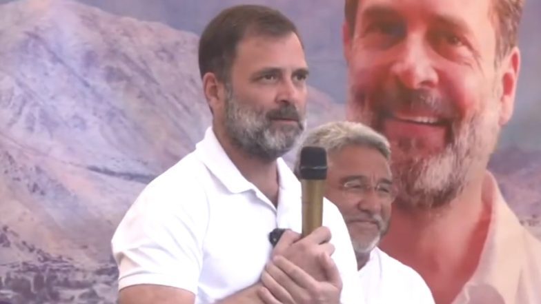 Rahul Gandhi in Ladakh: Congress Will Win Madhya Pradesh, Rajasthan, Chhattisgarh and Telangana Assembly Polls, Claims Congress Leader in Kargil (Watch Video)