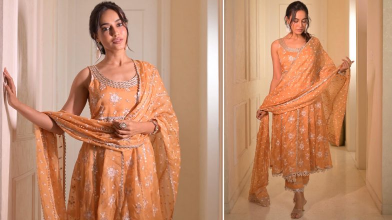 Surbhi Jyoti Looks Beautiful in Embellished Orange Suit, Qubool Hai Actress Shares Beautiful Pics On Insta