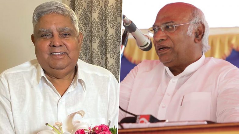 'Married Man For 45 Years, So Don't Get Angry,' Rajya Sabha Chairman Jagdeep Dhankar's Retort to Malliakrjun Kharge's Jab Has House in Joyful Laughter