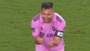 Lionel Messi Does a Spiderman Celebration After Scoring a Goal During Inter Miami vs Charlotte FC Leagues Cup 2023 Quarterfinal (Watch Video)