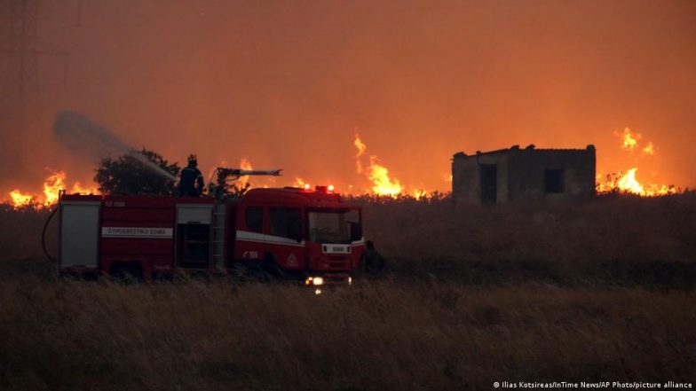 Villages Evacuated in Greece as Wildfires Rage