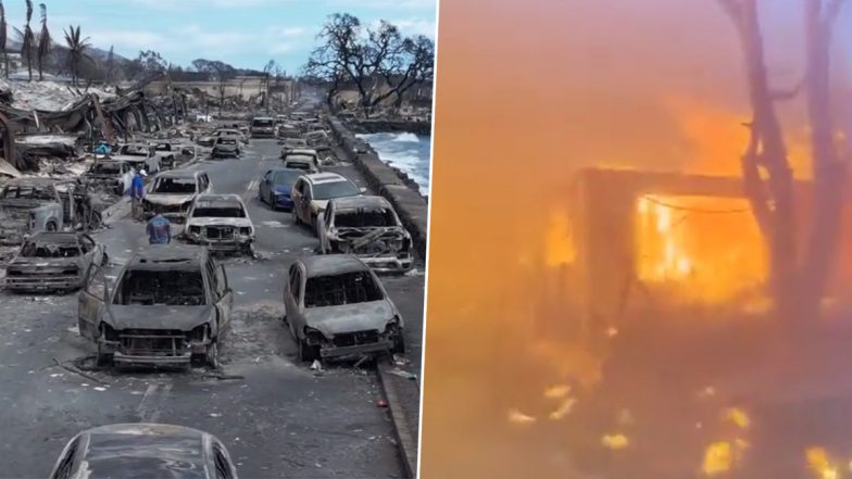 Hawaii Wildfires Photos and Videos: Netizens Share Horrific Visuals of the Deadliest US Wildfire in 105 Years Ravaging Maui