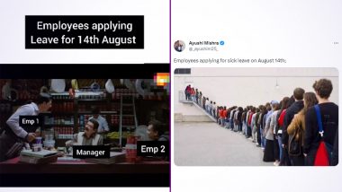 'Sick Leave on August 14' Funny Memes Go Viral! Netizens Share Hilarious Jokes For Employees Who Are Going to 'Fall Ill' on Monday to Enjoy The Long Independence Day Weekend