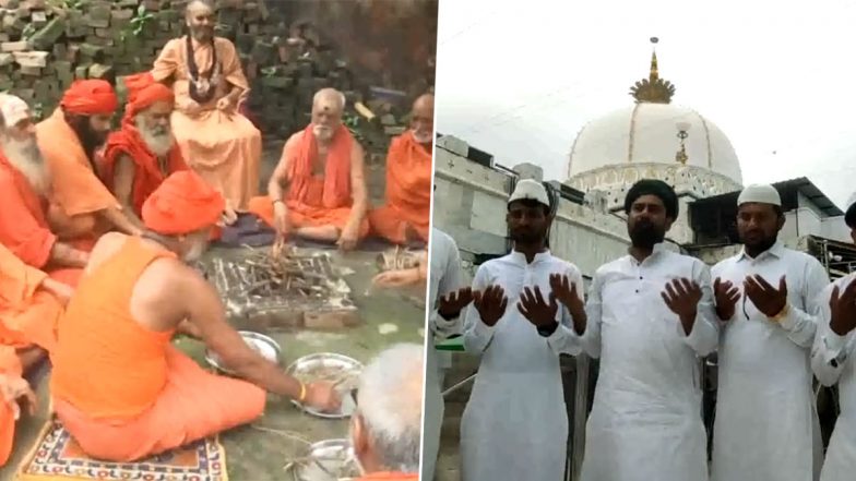 Chandrayaan 3 Moon Landing Today: Prayers Offered at Ajmer Sharif Dargah, Havan Performed at Various Temples for Success of ISRO's Lunar Mission (Watch Videos)