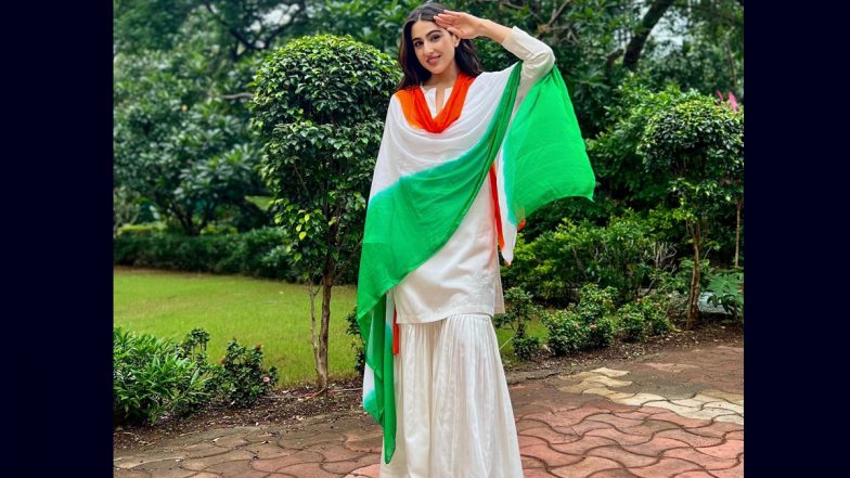 Sara Ali Khan Extends Independence Day 2023 Wishes, Shares Pic in White Sharara Suit With Tricolour Dupatta