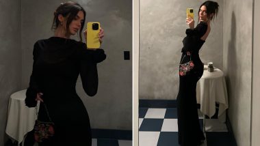 Kendall Jenner Looks Ravishing in a Black Bodycon Dress, Shares Pics of Her Latest Look From Her Night Out With Best Friend Hailey Bieber