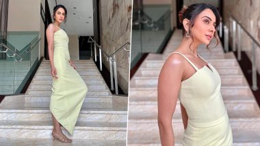 Rakul Preet Singh Oozes Glam in a Lime Yellow Bodycon Dress (See Pics)