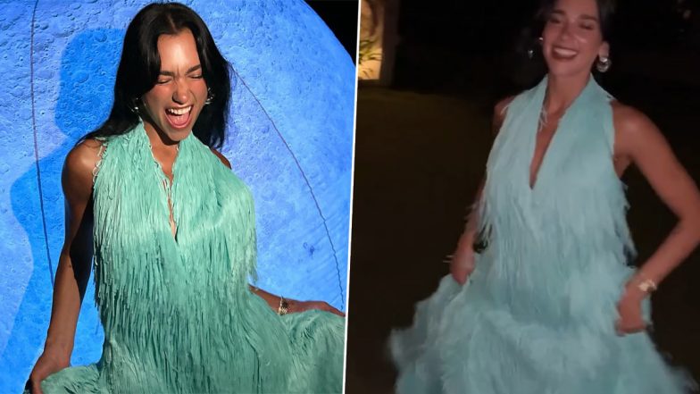 Dua Lipa Grooves in Light Blue Fringed Halter Dress, Levitating Singer Shares Quirky Snaps On Insta