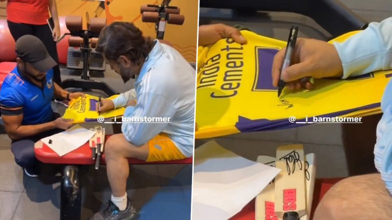 MS Dhoni Signs Autographs at the Gym in Ranchi, Video Goes Viral