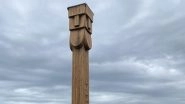 Giant Totem Pole Inscribed With Baltic God's Name Appears From Nowhere on North Downs Way in UK, Mystery Installation Baffles Locals