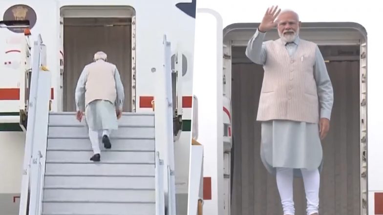 BRICS Summit: PM Narendra Modi Departs for Johannesburg, Issues Departure Statement (Watch Video)