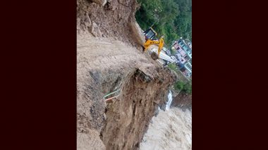 Uttarakhand: Parts of Karnaprayag-Gwaldam National Highway Washed Away by Pindar River Amid Heavy Rains in Chamoli