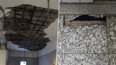 Chennai: 17-Storey Jains Westminster Apartments See Cracks, Residents Worry About Their Safety as Part of Building's Roof Collapses (See Pics and Videos)