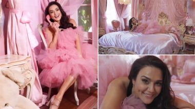 Preity Zinta Channels Her 'Inner Barbie' in All Pink Photoshoot Wearing Pretty Net Frill Dress! (Watch Video)