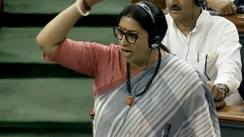 Smriti Irani Claims Global Hunger Index Is Calculated by Asking People on Phone Call If They Are Hungry, Congress Slams Union Minister (Watch Video)