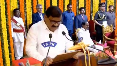 Patnam Mahender Reddy, BRS MLC, Sworn In As Minister in K Chandrasekhar Rao-Led Telangana Cabinet (Watch Video)