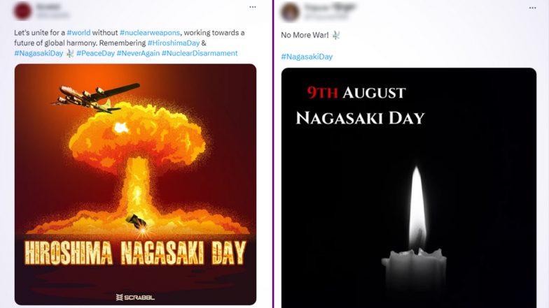 Nagasaki Memorial Day 2023 Images: Twitterati Share Photos in Rememberance of the Lives Lost in the Nagasaki Bombing During World War II