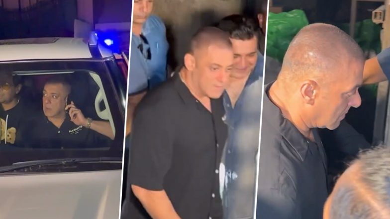 Salman Khan Goes Bald! Actor Greets Paparazzi As He Arrives with a New Look (Watch Video)