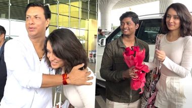 Shraddha Kapoor’s Fan Proposes to Her at Airport With Bouquet of Roses! Actress Graciously Accepts and Greets Paps (Watch Video)