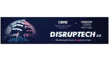 Business News | CBRE Partners with Nasscom for the 2nd Edition of India's Biggest Startup Challenge 'DISRUPTECH 2.0.'