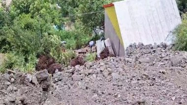 India News | Kisan Bhawan Damaged, Three Vehicles Hit by Landslide in Shimla's Dhalli