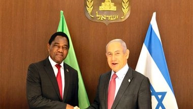 World News | Israeli Prime Minister Netanyahu Meets Zambian President Hichilema