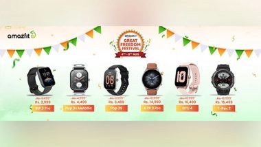 Business News | Amazfit Unveils Incredible Deals on Amazon Great Freedom Festival Sale