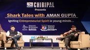 Business News | Chiripal Group Hosts Aman Gupta in a Unique Motivational Session Shark Tales