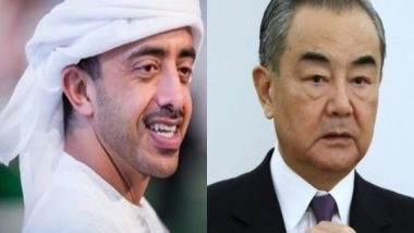 World News | UAE Foreign Minister, Chinese Counterpart Review Bilateral Relations, Strategic Partnership