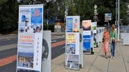 World News | Geneva: NGO Organises Banner Exhibition at Broken Chair United Nations Depicting Progress in J-K Post Abrogation of Article 370