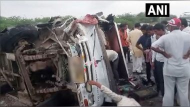 Rajasthan Road Accident: One Dead, Several Injured in Bus and Pickup Truck Collision in Barmer