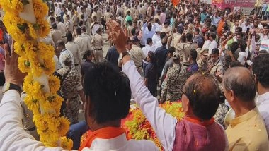 India News | MP: Locals Flock to CM’s Roadshow in Neemuch, Showers Him with Petals