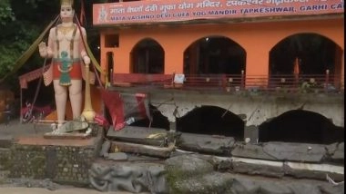 India News | Dehradun: Portion of Tapkeshwar Mahadev Temple Collapses Following Heavy Rains