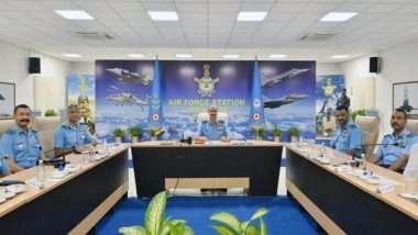 India News | IAF Chief Visits Jamnagar Air Force Station to Take Stock of Operational Readiness