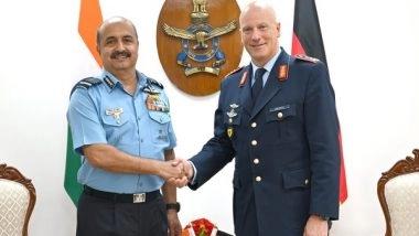 World News | IAF Chief VR Chaudhari, German Counterpart Discuss Ways to Enhance Cooperation Between Two Air Forces